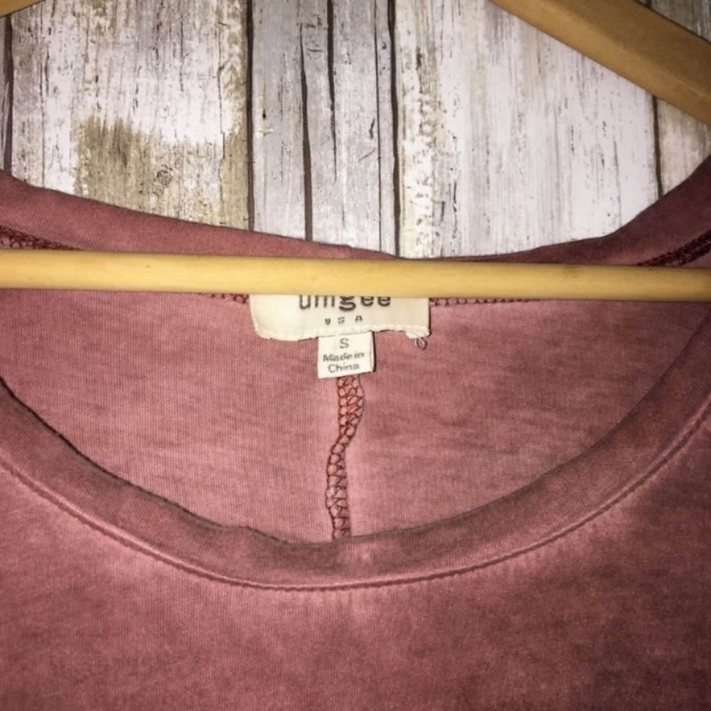 Umgee Dusty Rose High Low Blouse - Picture 4 of 4